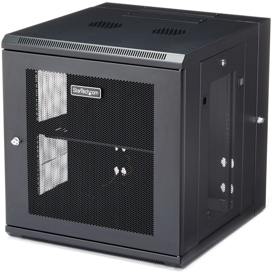 StarTech.com 4-Post 12U Wall Mount Network Cabinet, 19 Hinged Wall-Mounted